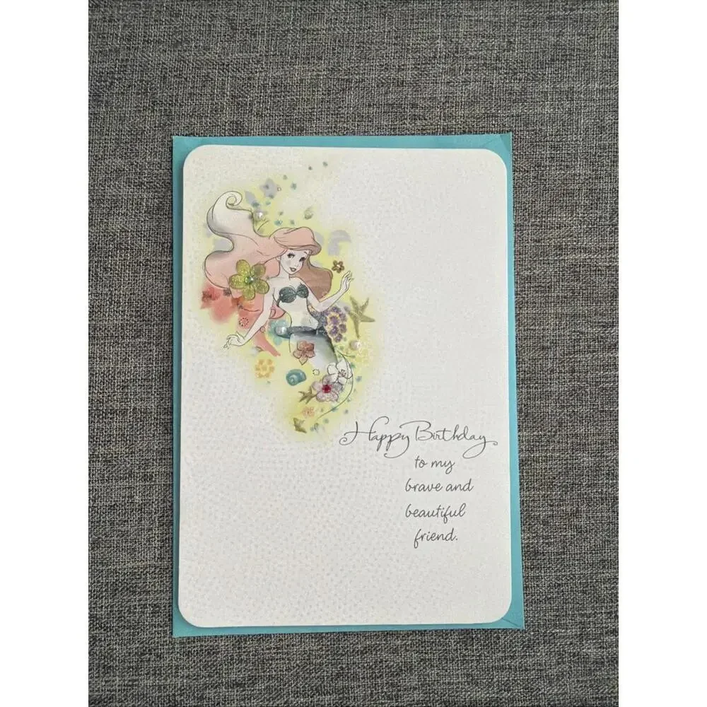 Hallmark Disney Birthday Greeting Card Little Mermaid Happy Birthday To Friend